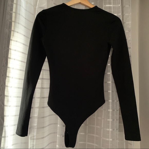 Dynamite - Lace-up Long Sleeve Bodysuit - Picture 2 of 4